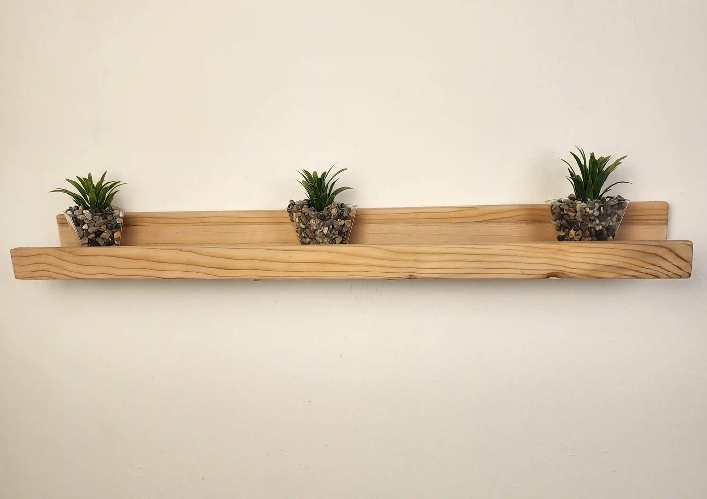 Picture Ledge Shelf, Farmhouse Floating Shelf with  Metal Brackets - Custom Size Shelves