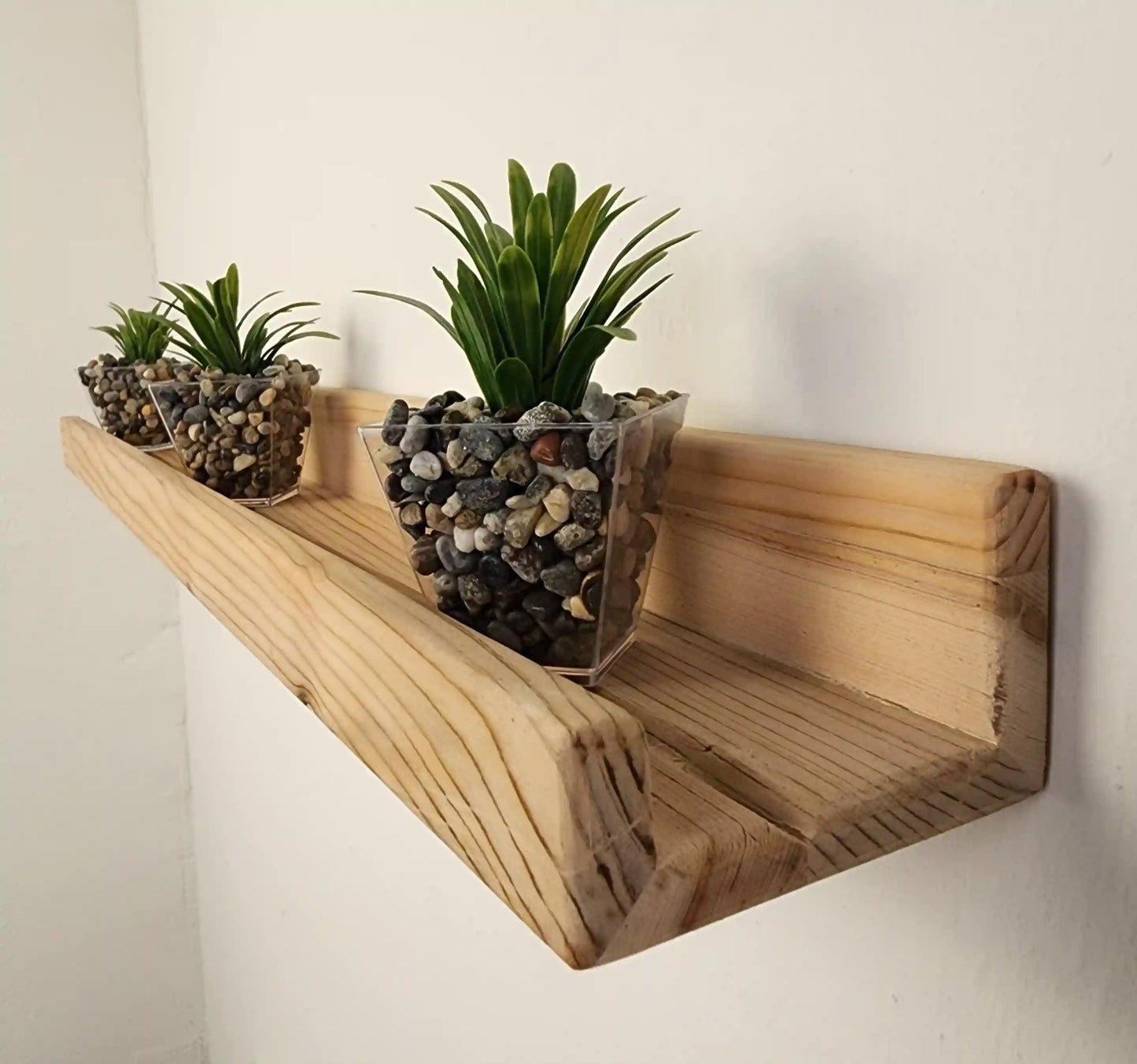 Picture Ledge Shelf, Farmhouse Floating Shelf with  Metal Brackets - Custom Size Shelves