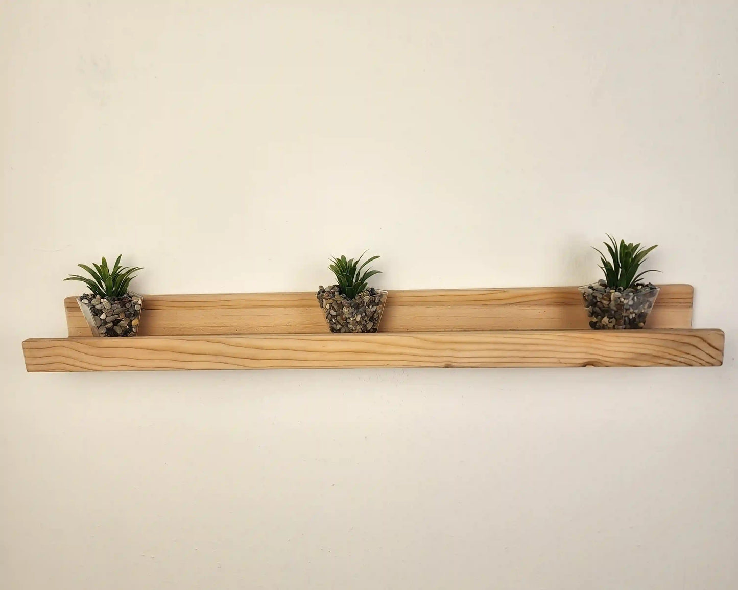 Picture Ledge Shelf, Farmhouse Floating Shelf with  Metal Brackets - Custom Size Shelves