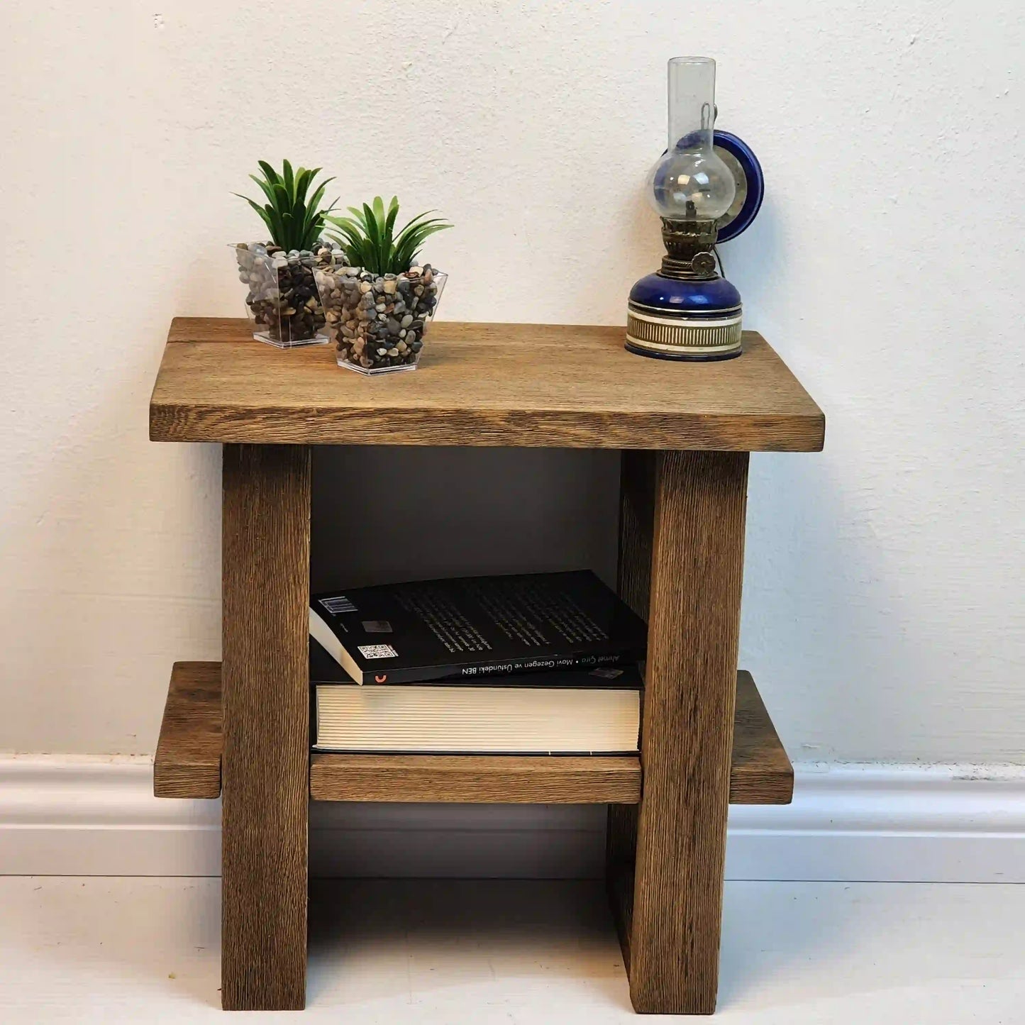 Rustic Coffee Table - Live edge solid brown top unique wooden