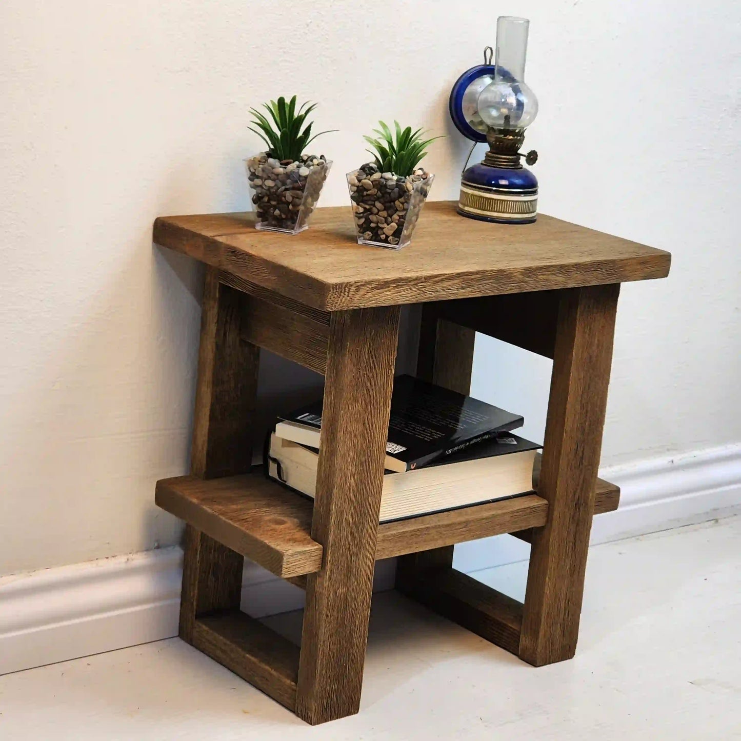 Rustic Coffee Table - Live edge solid brown top unique wooden