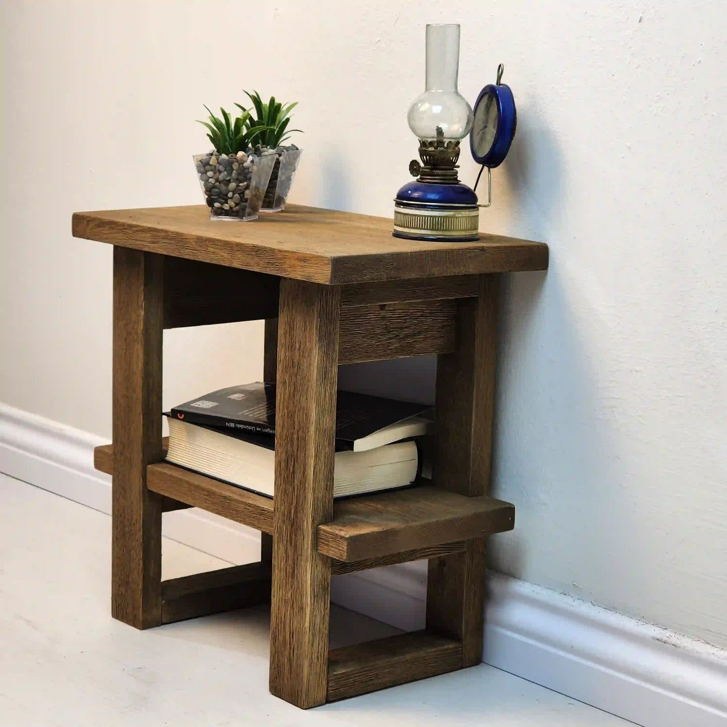 Rustic Coffee Table - Live edge solid brown top unique wooden