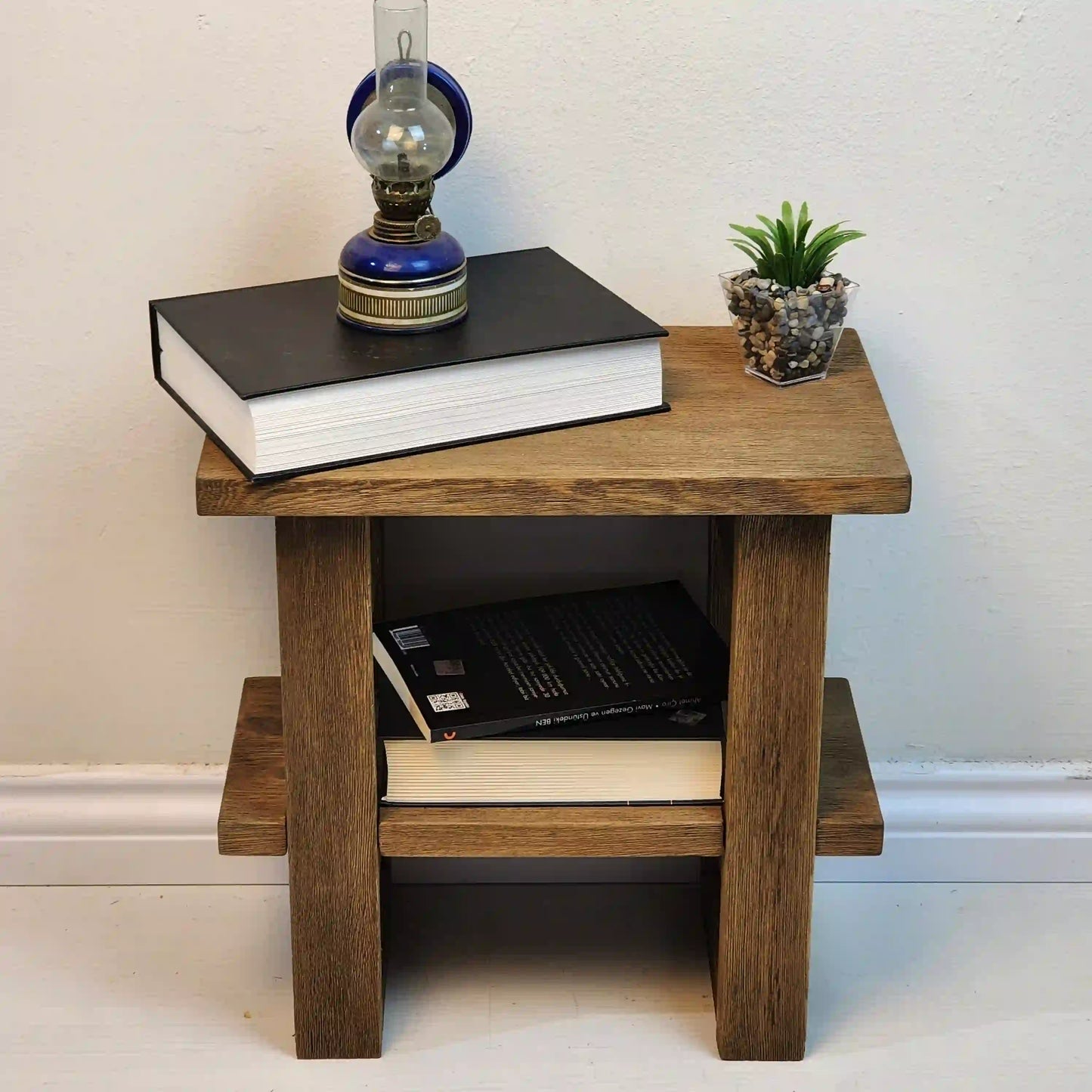 Rustic Coffee Table - Live edge solid brown top unique wooden