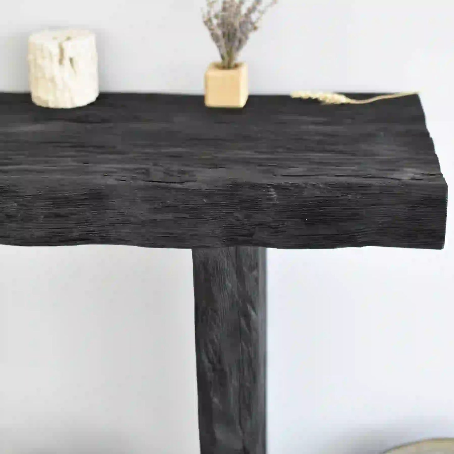 Rustic Entryway Wooden Console Table - Live Edge Wood Furniture