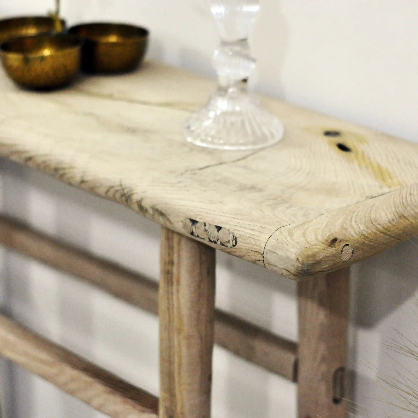 Rustic Entryway Wooden Console Table - Live Edge Wood Dresser