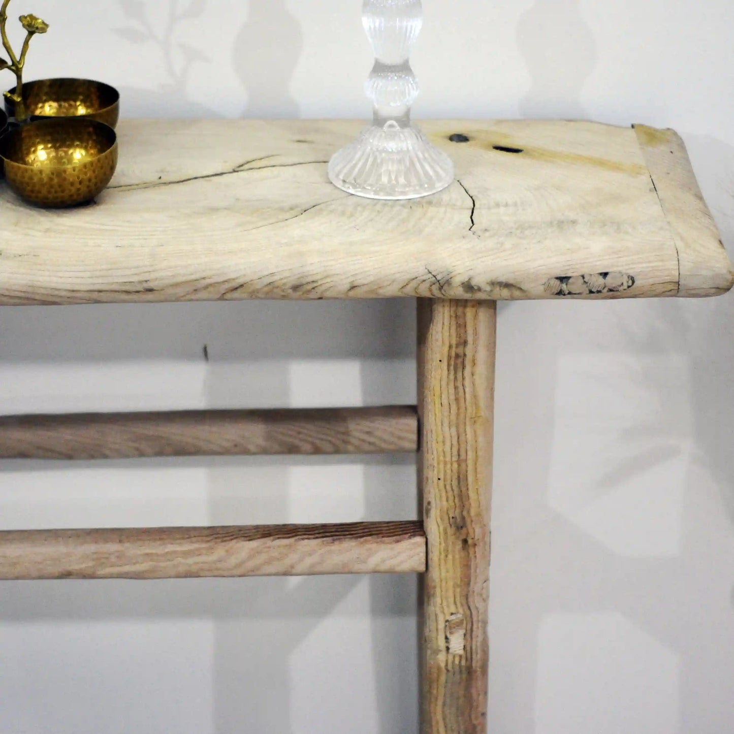 Rustic Entryway Wooden Console Table - Live Edge Wood Dresser