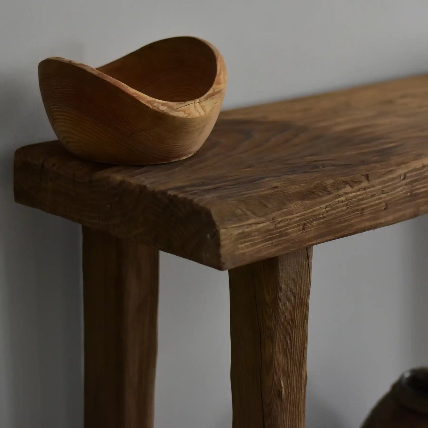 Rustic Entryway Wooden Console Table - Live Edge Wood Dresser