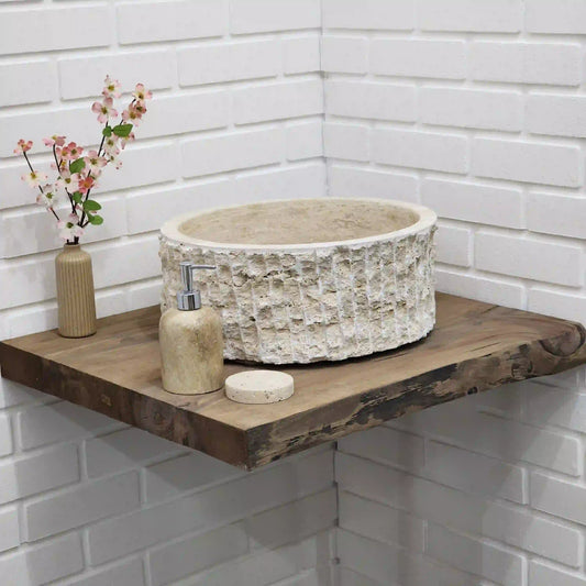 Rustic Bathroom Live Edge Vanities - Solid Wood Slab Vanity