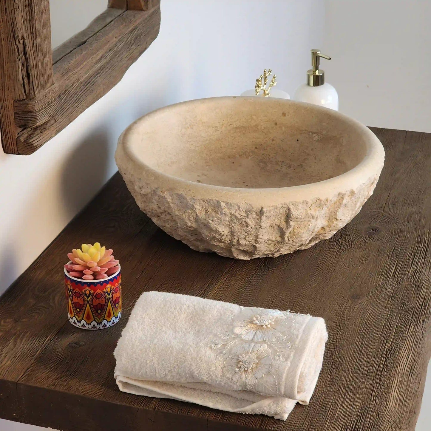 Rustic Bathroom Live Edge Vanities - Farmhouse Wood Slab Vanity