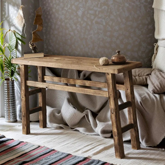 Rustic Entryway Wooden Console Table - Live Edge Wood Dresser